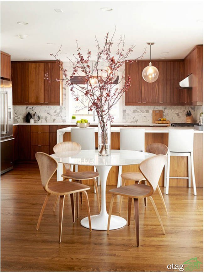 مدل کابینت تمام چوب در آشپزخانه های مدرن و کلاسیک مدل کابینت تمام چوب در آشپزخانه های مدرن و کلاسیک
