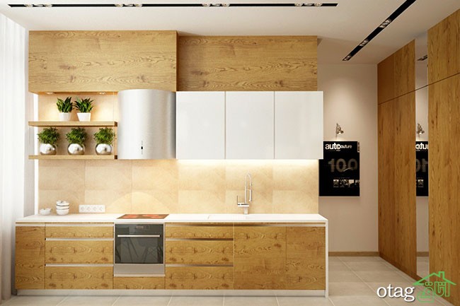 مدل کابینت تمام چوب در آشپزخانه های مدرن و کلاسیک