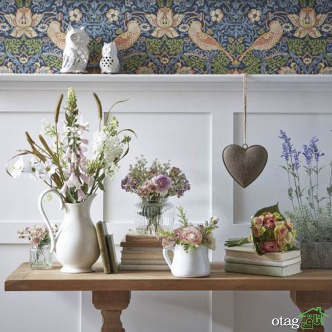 استفاده از گل مصنوعی برای تزیین خانه + 24 مدل شیک و ارزان