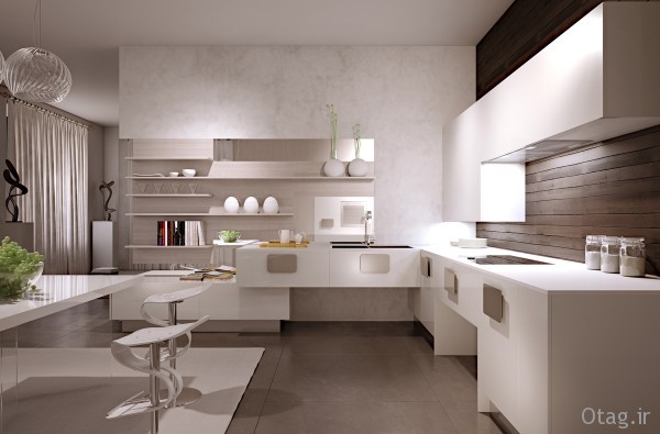 دکوراسیون آشپزخانه مدرن و ساده ایتالیایی / عکس