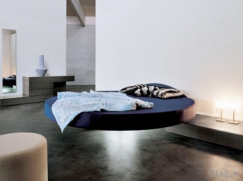 مدل تخت خواب دو نفره با طراحی خلاقانه برای اتاق خواب / عکس