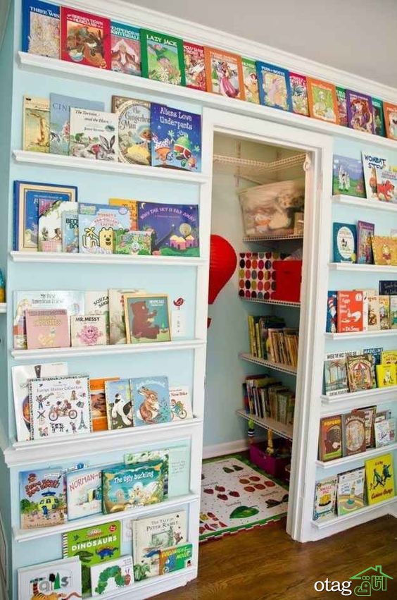 زیباترین مدل های قفسه و کتابخانه کودکان [مدل های جدید اتاق کودک]