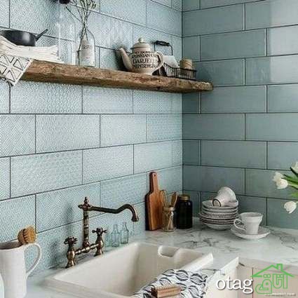 مدل های خلاقانه تزئین و طراحی دیوار پشت ظرفشویی در آشپزخانه