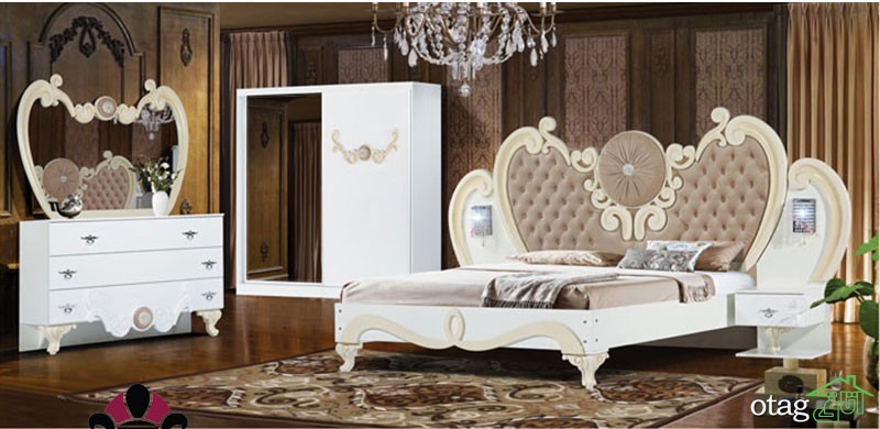 قیمت خرید 99 مدل سرویس خواب دو نفره جدید سال 98 - تخت خواب عروس