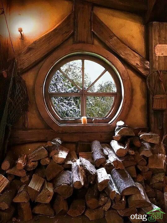 عکس کلبه های رویایی چوبی و جنگلی به شکل خانه هابیت ها