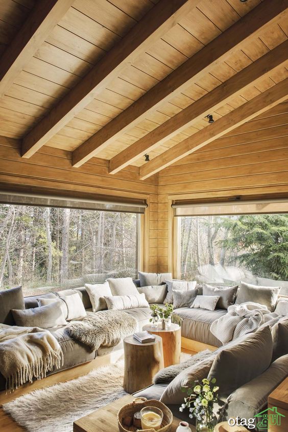 دکوراسیون چوبی منزل با طراحی و اجری ساده اما فوق العاده شیک