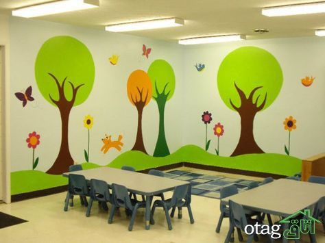 6 مدل طراحی مهد کودک مدرن [با الهام از طبیعت رنگارنگ]