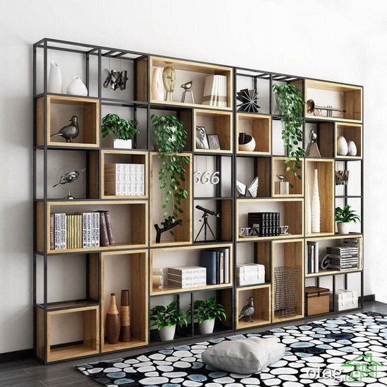 قیمت خرید 52 مدل کتابخانه خانگی [ قفسه کتاب] مدرن و جدید سال 97