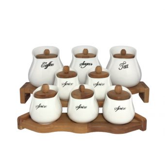 خرید 38 مدل ظرف جا ادویه ای شیک و جدید [چوبی، شیشه ای]