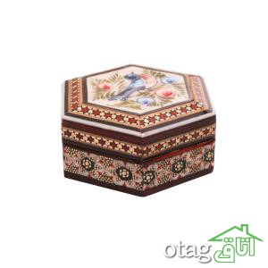 خرید 39  مدل جعبه خاتم کاری شیک [ جعبه سکه، قرآن، جواهر ] ارسال رایگان