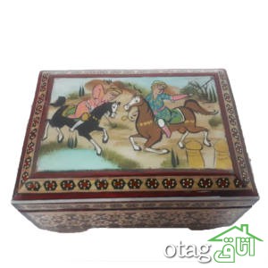 خرید 39  مدل جعبه خاتم کاری شیک [ جعبه سکه، قرآن، جواهر ] ارسال رایگان