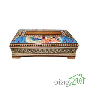 خرید 39  مدل جعبه خاتم کاری شیک [ جعبه سکه، قرآن، جواهر ] ارسال رایگان