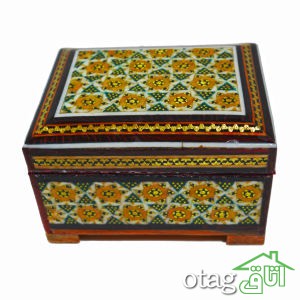 خرید 39  مدل جعبه خاتم کاری شیک [ جعبه سکه، قرآن، جواهر ] ارسال رایگان