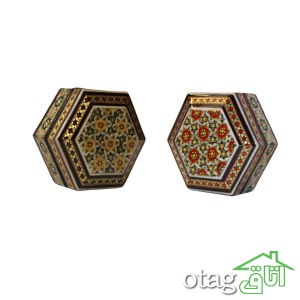 خرید 39  مدل جعبه خاتم کاری شیک [ جعبه سکه، قرآن، جواهر ] ارسال رایگان