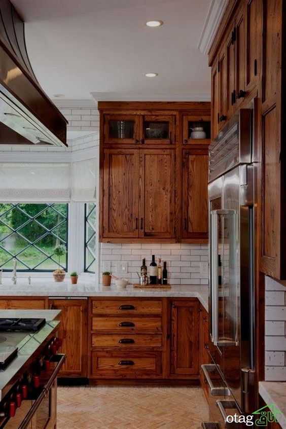 جلوه ی زیبای دکوراسیون آشپزخانه چوبی، آشپزخانه های چوبی جدید و قدیمی