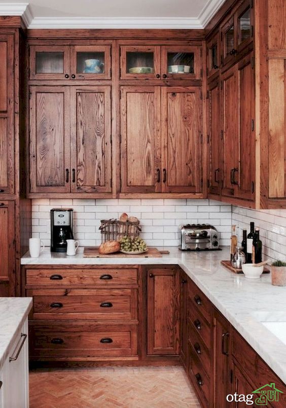 15 نمونه از چشم نوازی دکوراسیون آشپزخانه چوبی