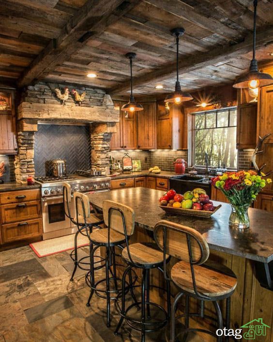 دکوراسیون آشپزخانه روستیک و عناصر مهم در آن