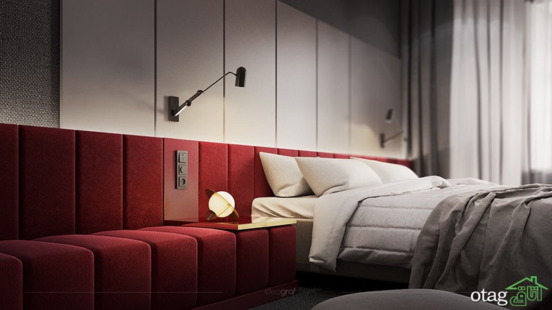 ترکیب دکوراسیون قرمز اتاق خواب با 5 رنگ شگفت انگیز