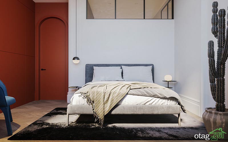 ترکیب دکوراسیون قرمز اتاق خواب با 5 رنگ شگفت انگیز