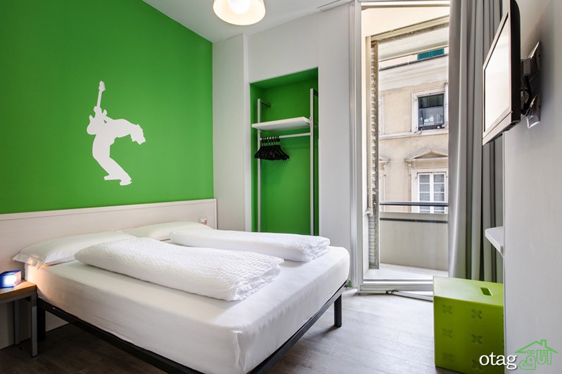 40 نمونه رنگ اتاق خواب بزرگسال جدید و نوآورانه با تم سبز  