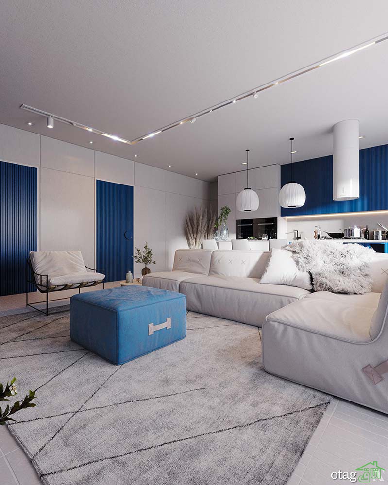 معرفی مدل هایی زیبا از دیزاین خانه با رنگ آبی در سال جدید