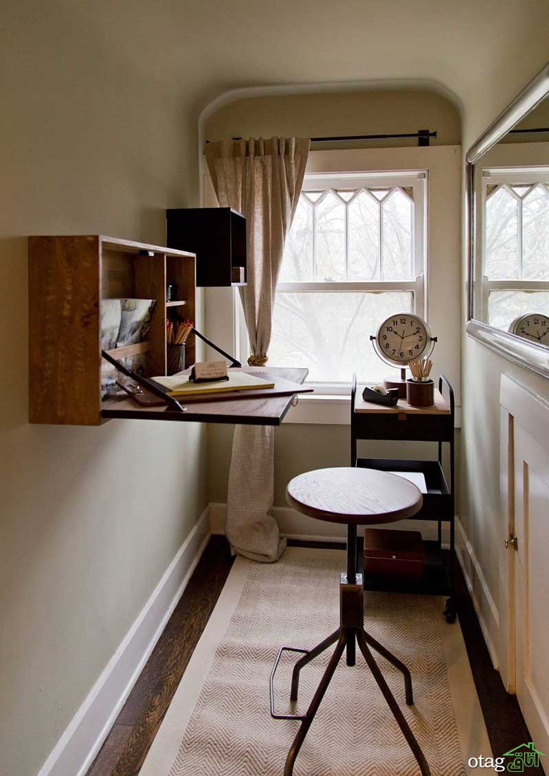 30 مدل میز تحریر دیواری با قابلیت تاشو مناسب اتاق خواب