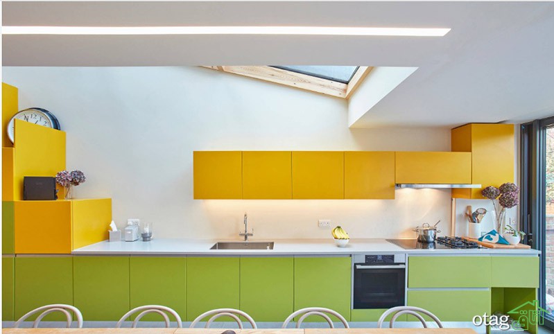 روش های جدید رنگ آمیزی آشپزخانه با ترکیب رنگ های شاد و جذاب