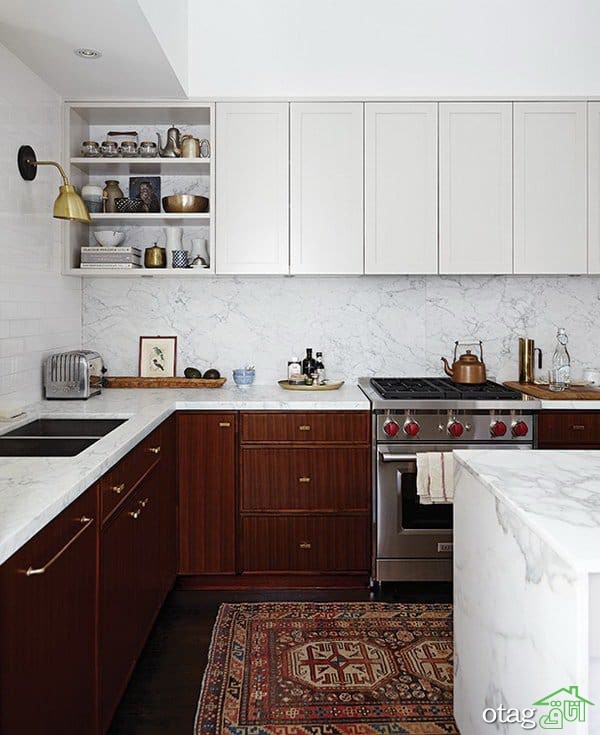 30 مدل کابینت دو رنگ آشپزخانه در طرح های ام دی اف و هایگلاس 30 مدل کابینت دو رنگ آشپزخانه در طرح های ام دی اف و هایگلاس