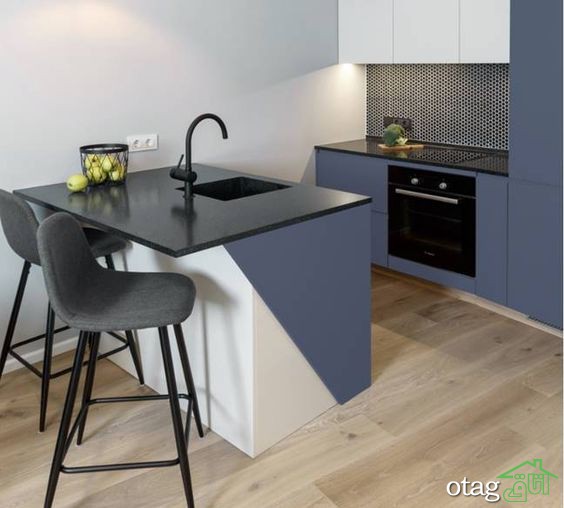 30 مدل کابینت دو رنگ آشپزخانه در طرح های ام دی اف و هایگلاس