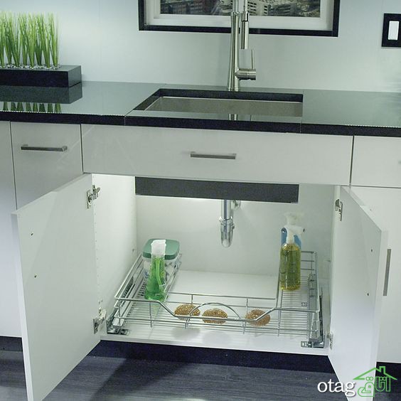 طراحی کابینت زیر سینک ظرفشویی با روش های خلاقانه و کم هزینه