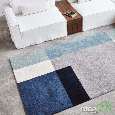نمونه هایی از طراحی قالیچه آبی برای دیزاین محیط بیرون خانه