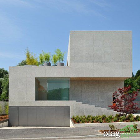 30 مدل نمای بتنی ویلا به سبک معماری بروتالیست و مدرن