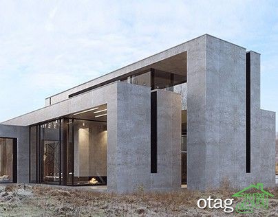 30 مدل نمای بتنی ویلا به سبک معماری بروتالیست و مدرن