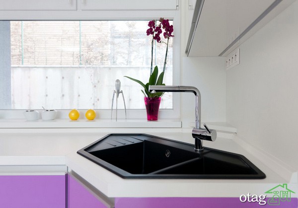 بیش از 30 مدل جدید سینک ظرفشویی گوشه ای روکار آشپزخانه