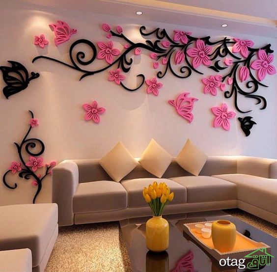 مدل های جدید استیکر دیواری پذیرایی در انواع برجسته و عادی