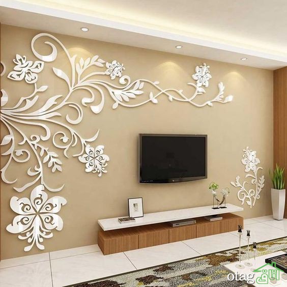 مدل های جدید استیکر دیواری پذیرایی در انواع برجسته و عادی