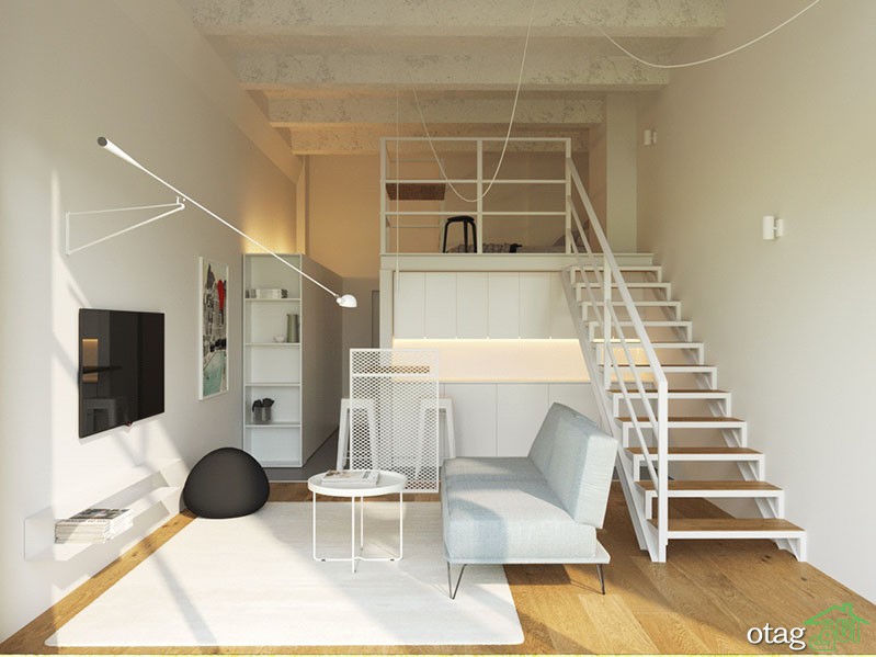 6 مدل آپارتمان  فوق العاده شیک با اتاق خواب پله دار