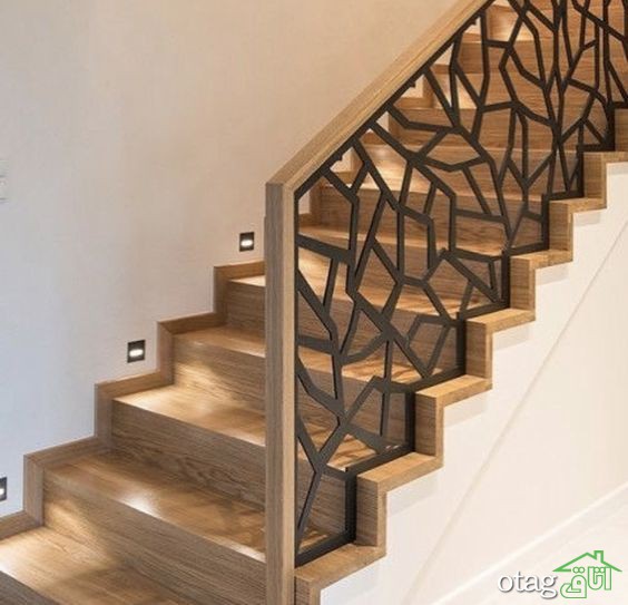 مدل نرده راه پله در انواع چوبی، فلزی و سنگی در طرح های لوکس