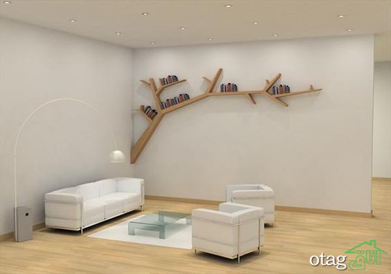 30 مدل کتابخانه درختی چوبی و فلزی مناسب برای دکورهای لوکس