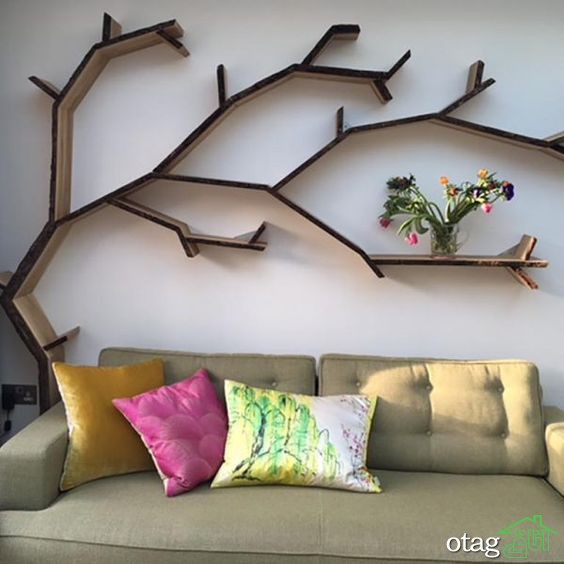 30 مدل کتابخانه درختی چوبی و فلزی مناسب برای دکورهای لوکس