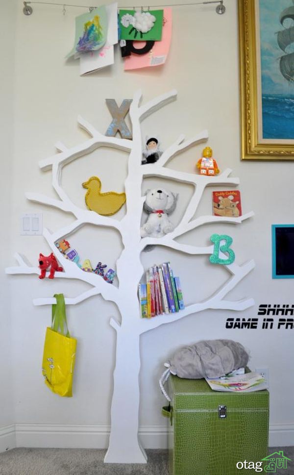30 مدل کتابخانه درختی چوبی و فلزی مناسب برای دکورهای لوکس