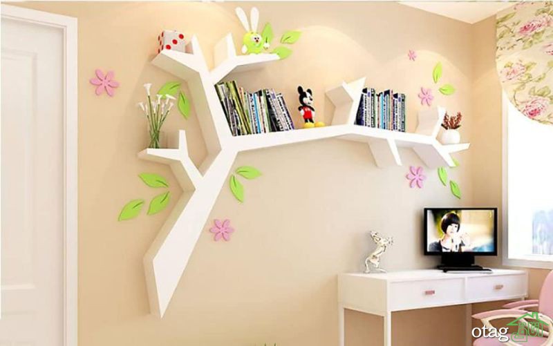 30 مدل کتابخانه درختی چوبی و فلزی مناسب برای دکورهای لوکس