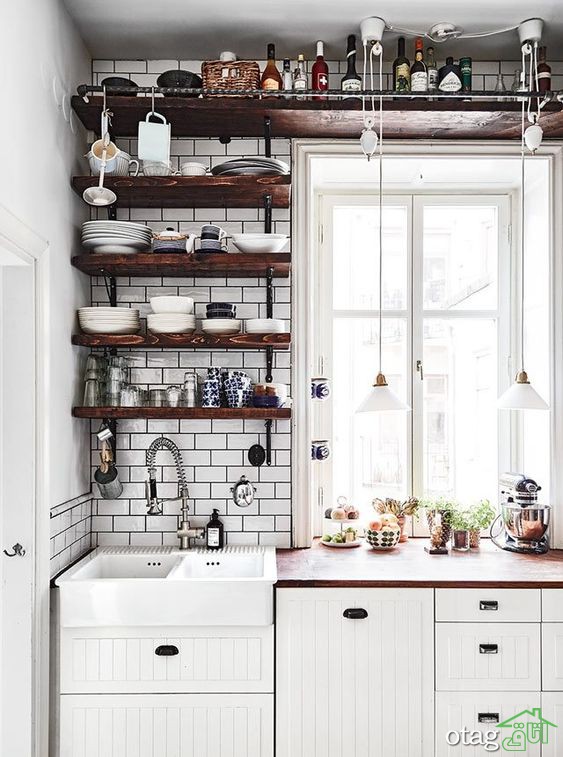 ایده های قفسه باز آشپزخانه برای سازماندهی بهتر