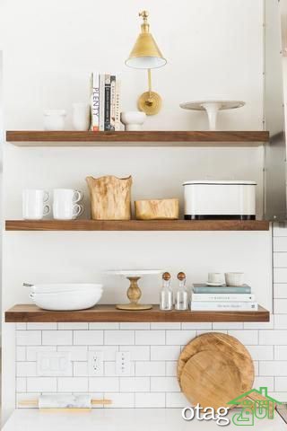 ایده های قفسه باز آشپزخانه برای سازماندهی بهتر