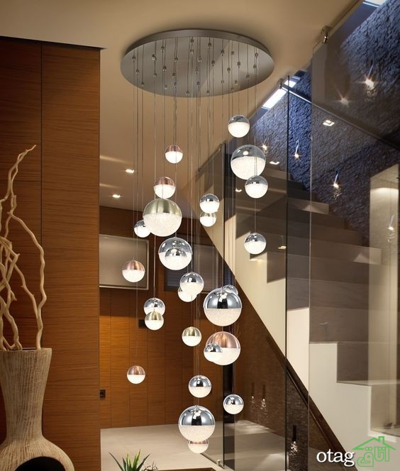 10 ایده جالب و جدید برای روشنایی اتاق نشیمن + 40 مدل عکس