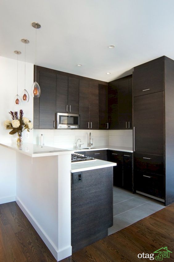 34 مدل دیزاین آشپزخانه کم جا مناسب منازل کمتر از 60 متر
