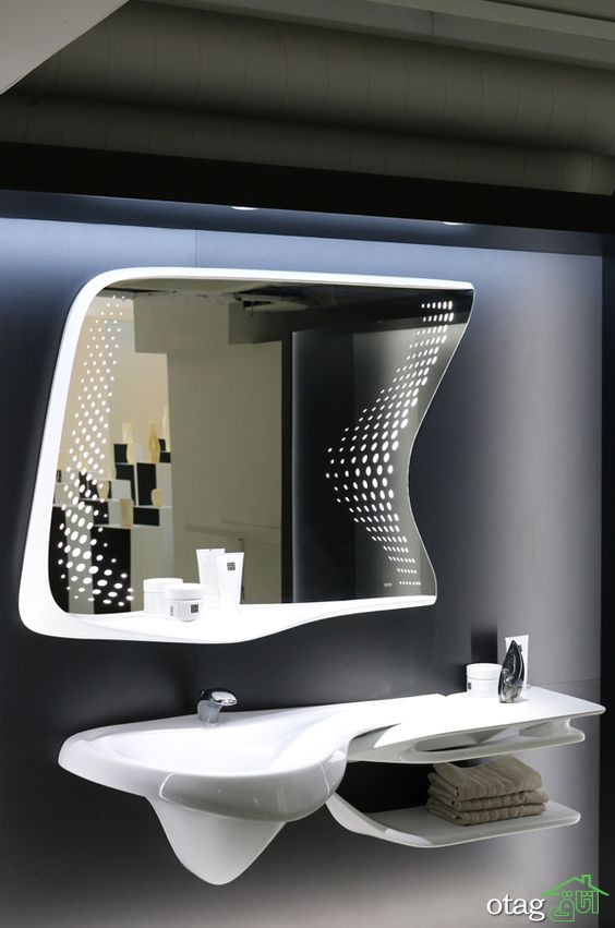 30 مدل آینه دستشویی در طرح های جدید و شیک مطابق مد روز
