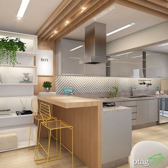 30 مدل آرک چوبی اپن آشپزخانه در طرح های فوق العاده شیک