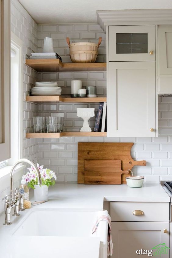 آشنایی با قفسه آشپزخانه چوبی بهترین دیزاین سال 1400