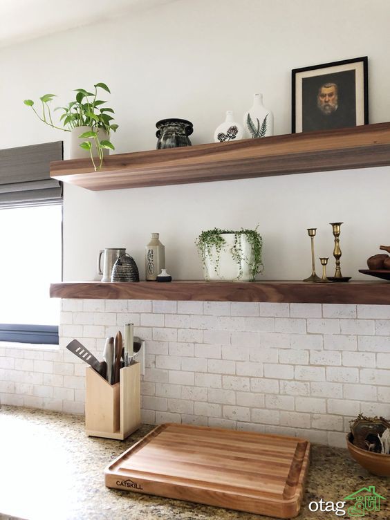 آشنایی با قفسه آشپزخانه چوبی بهترین دیزاین سال 1400